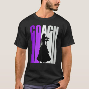 Purple Retro Artistic Violin Coach Coaching Music  T-Shirt