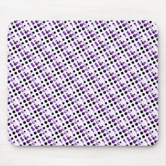 Purple Retro Bubbles Mousepad (Front)