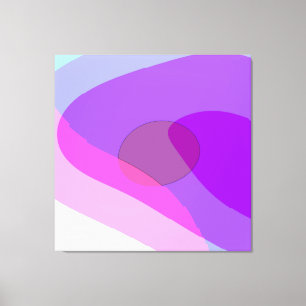 Purple Retro Groovy Abstract 409  Canvas Print