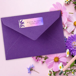 Purple Retro Mod Geometric Flower