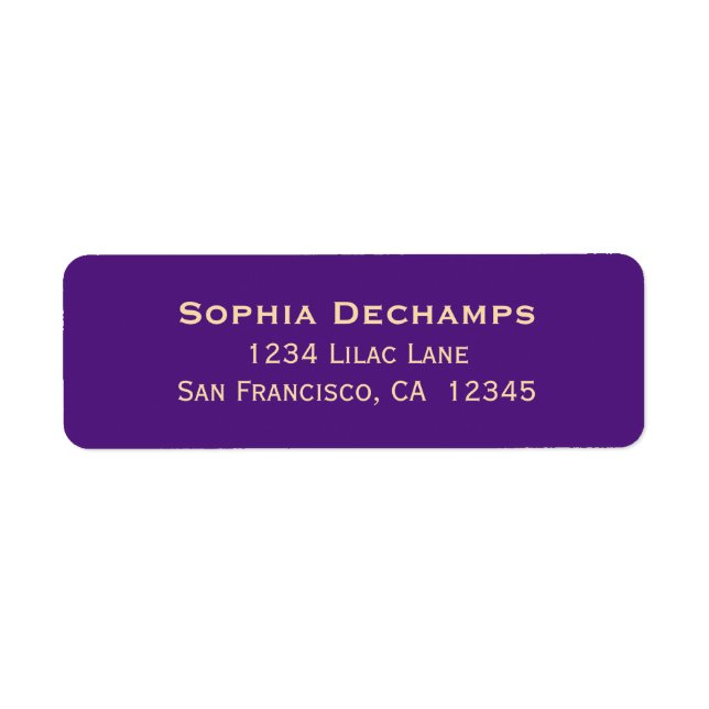 Purple Return Address (Front)