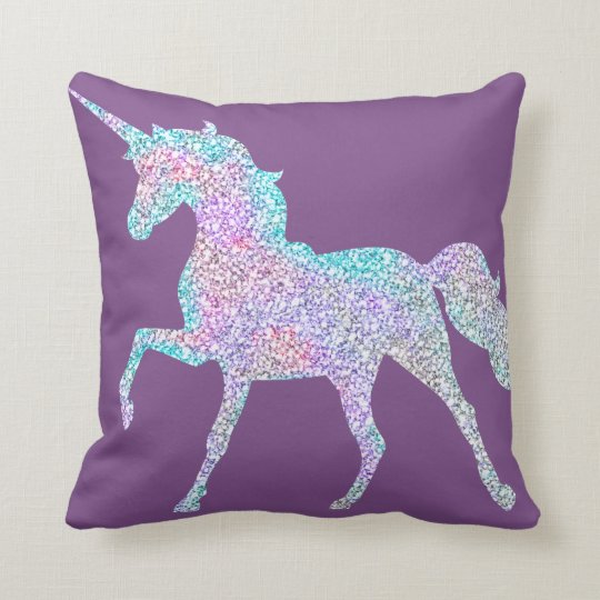 Purple Reversible Unicorn Pillow Zazzle.ca