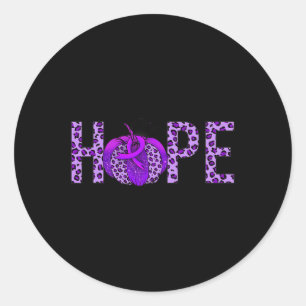Purple Ribbon Alzheimerheimer's Awareness Month Pu Classic Round Sticker