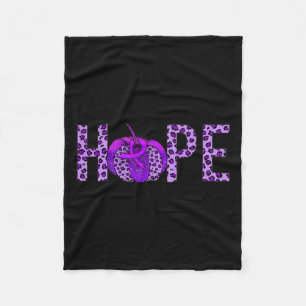 Purple Ribbon Alzheimerheimer's Awareness Month Pu Fleece Blanket