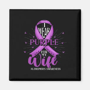 Purple Ribbon Alzheimerheimers Fighter Wife Heimer Magnet