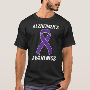 Purple Ribbon Alzheimer's Awareness Mom Dad Dement T-Shirt