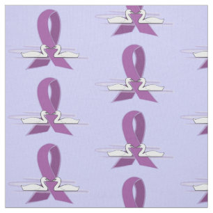 Purple Ribbon: Alzheimer's, Epilepsy, Lupus Fabric
