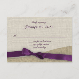Purple Ribbon and Burlap Response