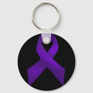 Purple Ribbon Awareness Lupus Keychain