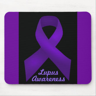 Purple Ribbon Awareness Lupus Mouse Pad