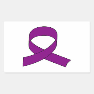 Purple Ribbon Drawing Sticker