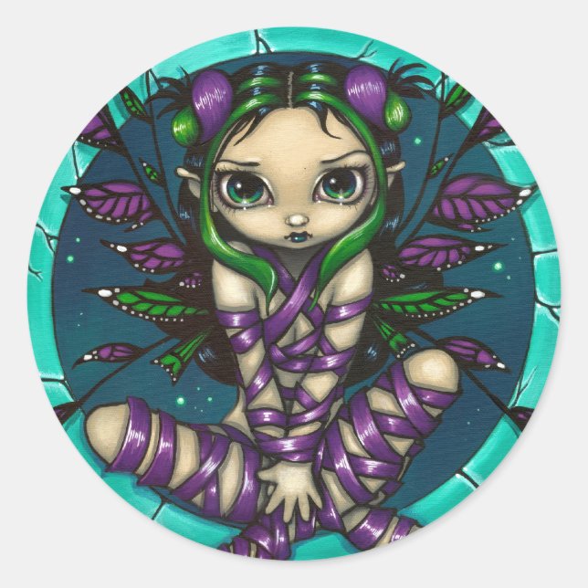 "Purple Ribbon Fairy" Sticker (Front)