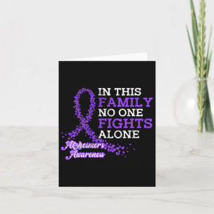 Purple Ribbon Family Heimerheimer Awareness Card