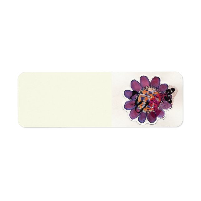 Purple  Ribbon Flower (Front)