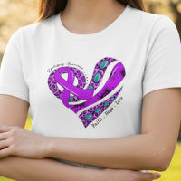 Purple Ribbon Heart Epilepsy Awareness