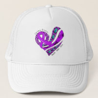 Purple Ribbon Heart Epilepsy Support