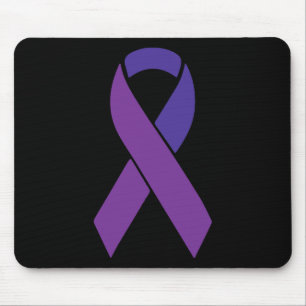 Purple Ribbon Heimerheimer Awareness Supporter Sur Mouse Pad
