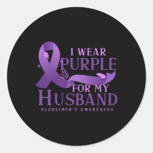 Purple Ribbon Heimerheimer Fighter Husnd Heimerhei Classic Round Sticker