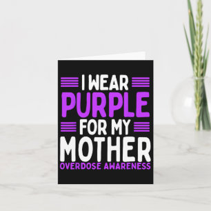 Purple Ribbon Mother Mama Overdose Awareness Mom Card