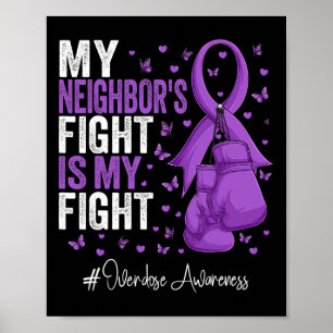 Purple Ribbon Neighbour Overdose Awareness Poster