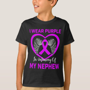 Purple Ribbon Nephew Pancreatic Cancer Awareness H T-Shirt