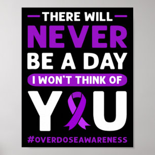 Purple Ribbon. Overdose Awareness 2 Poster