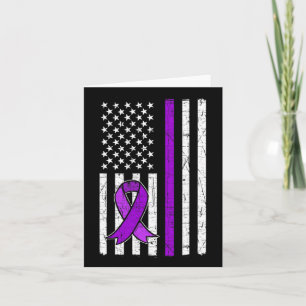 Purple Ribbon. Overdose Awareness 5  Card