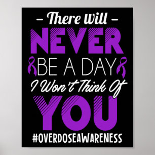 Purple Ribbon - Overdose Awareness  Poster