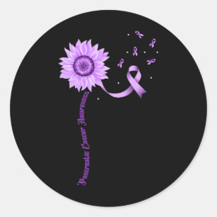 Purple Ribbon Pancreatic Cancer Awareness  Classic Round Sticker