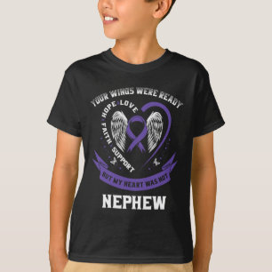 Purple Ribbon Pancreatic Cancer Awareness Nephew H T-Shirt