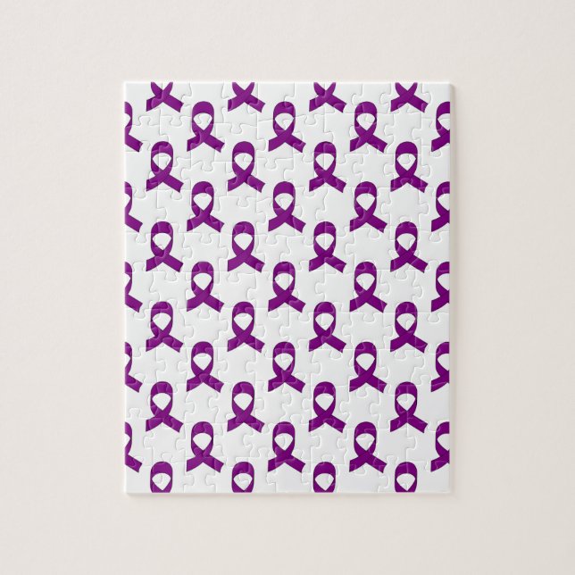 Purple Ribbon Pattern Jigsaw Puzzle (Vertical)