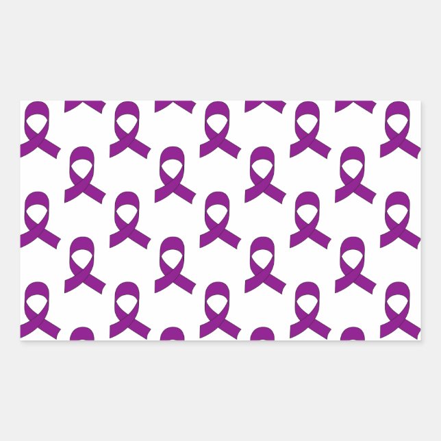Purple Ribbon Pattern Sticker (Front)