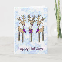 Purple Ribbon Reindeer (Crohn's & Colitis)