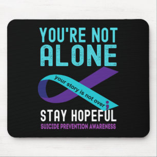 Purple Ribbon Support Suicide Prevention Awareness Mouse Pad