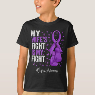 Purple Ribbon Wife Lupus Awareness T-Shirt