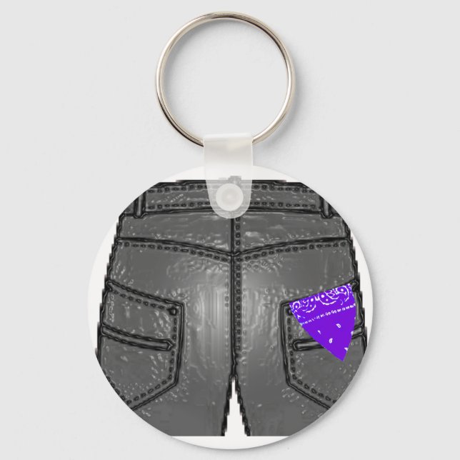 Purple Right Hanky Keychain (Front)