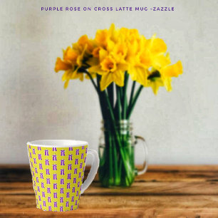 Purple Robe on Cross Latte Mug