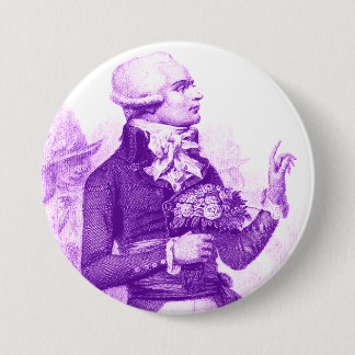Purple Robespierre with Bouquet 3 Inch Round Button