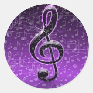 Purple Rocks!_ Classic Round Sticker