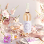 Purple Romantic Vintage Bridal Shower Wine Label<br><div class="desc">These exquisite labels feature a delicate vintage-inspired design in a soft blush pink hue,  perfectly complementing the romantic ambiance of your event. Whether you're gifting bottles of wine to your guests or decorating your reception tables,  these labels add a charming and personalized touch to every bottle.</div>