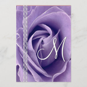 PURPLE Rose and Lace Wedding Linen Template