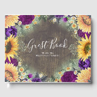 Purple Rose and Sunflower Rustic Fall Wedding