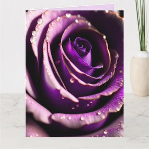 PURPLE ROSE ART BIRTHDAY Greeting Card