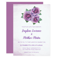 Purple Rose Wedding Invitations 10