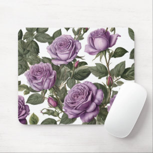 Purple Rose Budding Roses, Mouse Pad