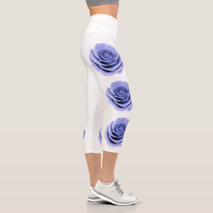 Purple Rose Capri Leggings