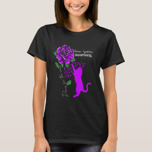 Purple Rose Cat Paws For The Cure Turner Syndrome T-Shirt