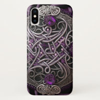 Purple Rose Celtic Knot Wrapping Paper