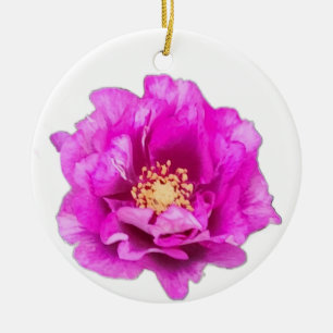 Purple Rose Ceramic Ornament
