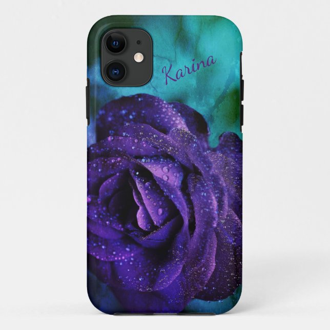 Purple Rose Elegant iPhone / iPad case (Back)